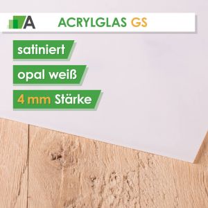 Acrylglas GS Stärke 4 mm satiniert opal weiß