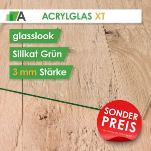 Acrylglas XT Stärke 3 mm Silikat Grün (Glasslook)