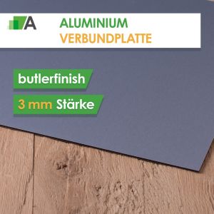 Alu Verbundplatte Stärke 3 mm butlerfinish