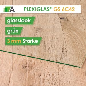 PLEXIGLAS® GS Stärke 3 mm glasslook grün 6C42