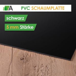 PVC Hartschaumplatte Stärke 5 mm schwarz