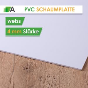 PVC Hartschaumplatte Stärke 4 mm weiss