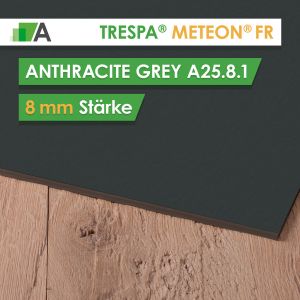 TRESPA® METEON® FR Anthracite Grey - A25.8.1 - Stärke 8mm - 2135 x 2130