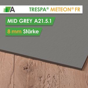 TRESPA® METEON® FR Mid Grey - A21.5.1 - Stärke 8mm - 2135 x 2130