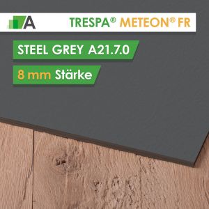 TRESPA® METEON® FR Steel Grey - A21.7.0 - Stärke 8mm - 4270 x 2130