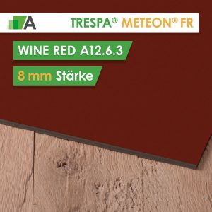 TRESPA® METEON® FR Wine Red - A12.6.3 - Stärke 8mm - 4270 x 2130