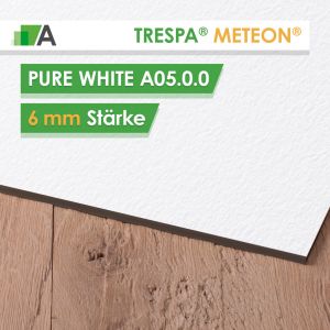 TRESPA® METEON® Pure White - A05.0.0 - Stärke 6mm - 2550 x 1860