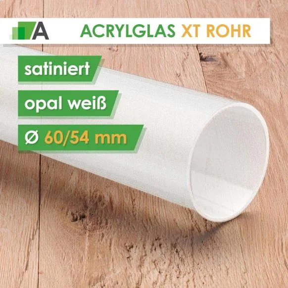 DEGLAS® Rohr satiniert opal weiß Ø60/54 mm