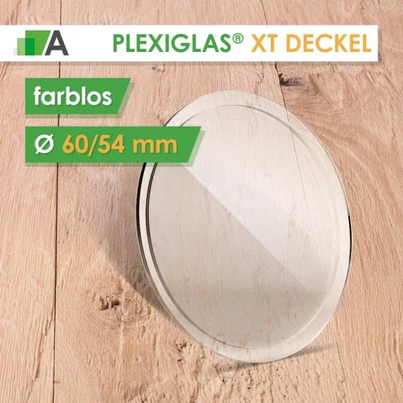 PLEXIGLAS® Deckel für XT Rohr farblos Ø60/54 mm