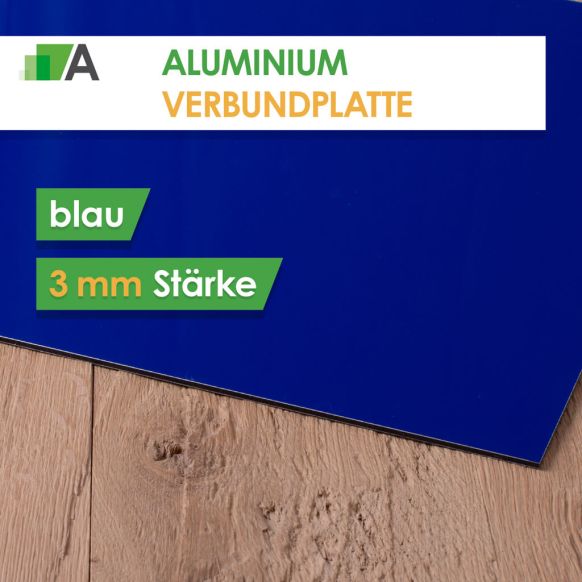 Alu Verbundplatte Stärke 3 mm blau