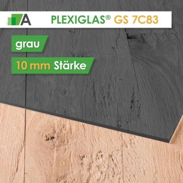 PLEXIGLAS® GS Stärke 10 mm grau 7C83