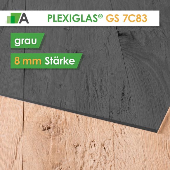 PLEXIGLAS® GS Stärke 8 mm grau 7C83