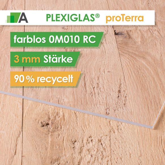 PLEXIGLAS® proTerra farblos 0M010 RC - 90% recycelt