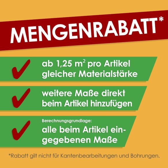 Alu Verbundplatte Stärke 4 mm weiss