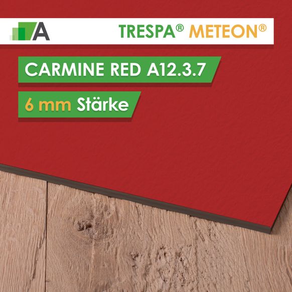 TRESPA® METEON® Carmine Red - A12.3.7 - Stärke 6mm - 3650 x 1860