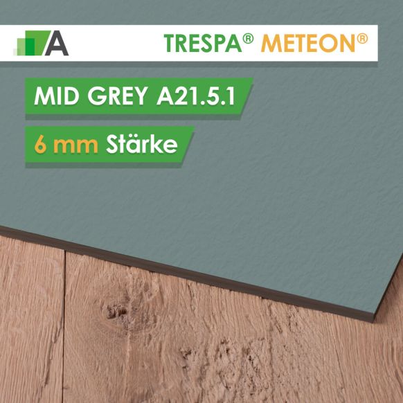 TRESPA® METEON® Mid Grey - A21.5.1 - Stärke 6mm - 2550 x 1860