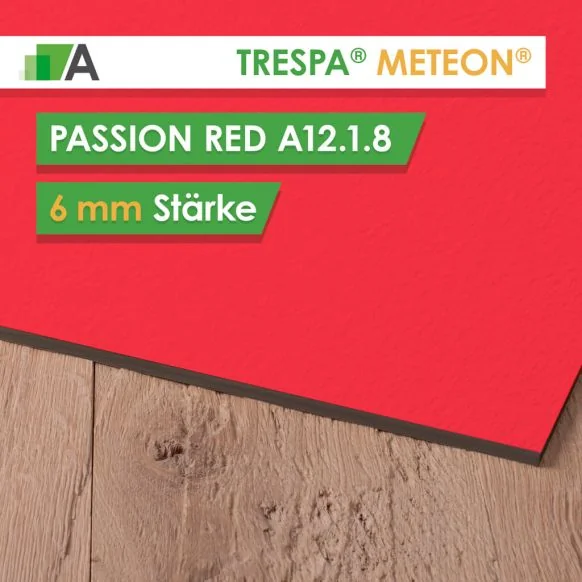 TRESPA® METEON® Passion Red - A12.1.8 - Stärke 6mm - 3650 x 1860