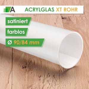 DEGLAS® Rohr satiniert farblos Ø90/84 mm