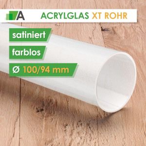 DEGLAS® Rohr satiniert farblos Ø100/94 mm