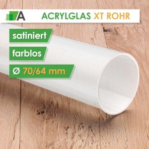DEGLAS® Rohr satiniert farblos Ø70/64 mm