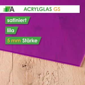 Acrylglas GS Stärke 5 mm beidseitig satiniert lila