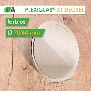 PLEXIGLAS® Deckel für XT Rohr farblos Ø70/64 mm