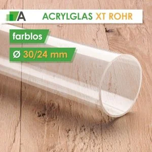 PLEXIGLAS® XT Rohr farblos Ø30/24 mm