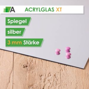 Acrylglas XT Stärke 3 mm Spiegel silber 