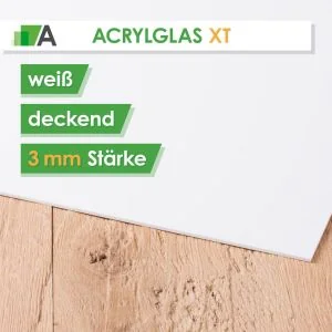 Acrylglas XT Stärke 3 mm weiß deckend