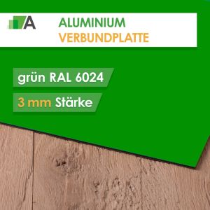 Alu Verbundplatte Stärke 3 mm grün matt/glänzend