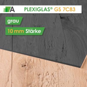 PLEXIGLAS® GS Stärke 10 mm grau 7C83