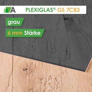 PLEXIGLAS® GS Stärke 6 mm grau 7C83