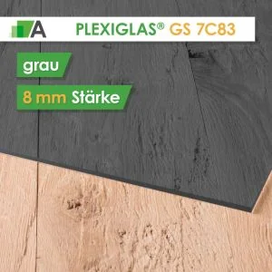 PLEXIGLAS® GS Stärke 8 mm grau 7C83