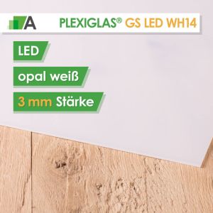 PLEXIGLAS® GS LED weiß WH14 Stärke 3 mm für LED Hinterleuchtung