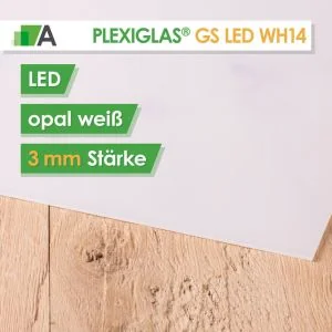 PLEXIGLAS® GS LED weiß WH14 Stärke 3 mm für LED Hinterleuchtung