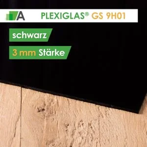 PLEXIGLAS® GS Stärke 3 mm schwarz 9H01