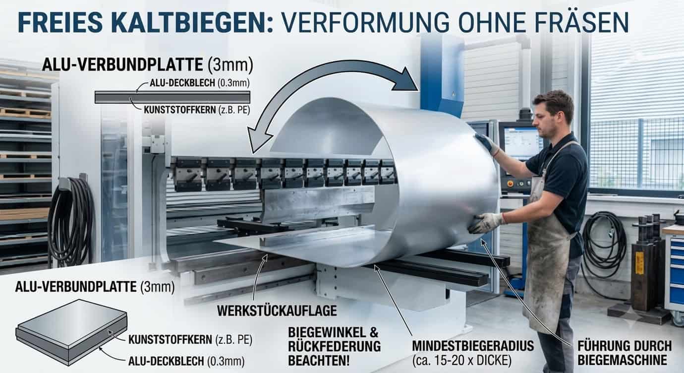 Hinweise für das Kaltbiegen von Aluverbundplatten